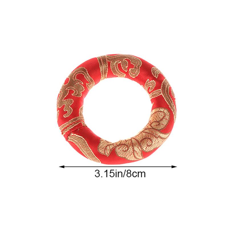 

8/10/12 см Красная шелковая подушка-подушка Подставка для тибетской поющей чаши Буддийские товары 8CM