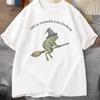 Witch Frog TShirt Unisex Women Funny Halloween Cottagecore Toad Tshirt Casual Round Neck Short Sleeve Unisex Clothes Streetwear Tops