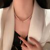 Freshwater Pearl Necklace Temperament Design Sense Item Decoration Simple Style Personality Trendy Neck Chain