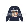 Unisex Heavyweight Cotton Long Sleeve Crewneck Sweatshirt Casual Wear Oversized Fit 300-350gsm