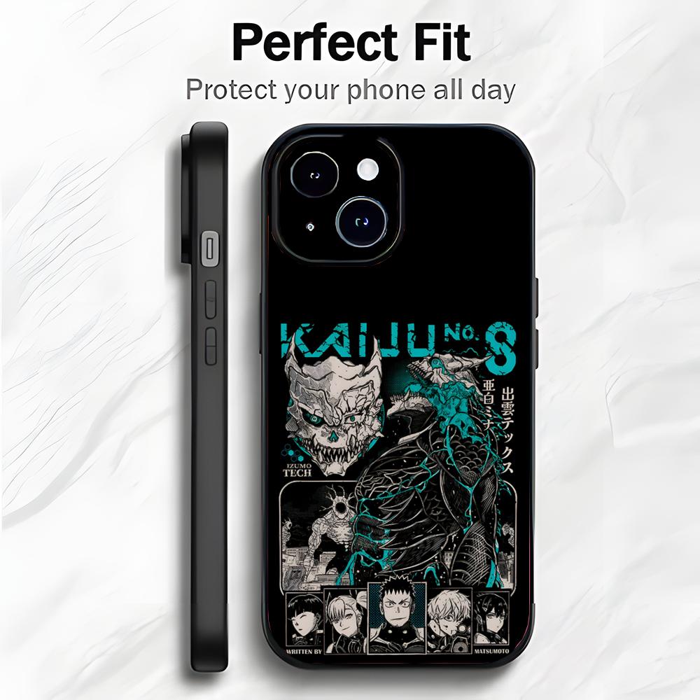 Cool Modern Anime K-Kaiju No.8 Phone Case Phone Case Soft Packaging Lightweight For iPhone17 16 15 14 13ProMax