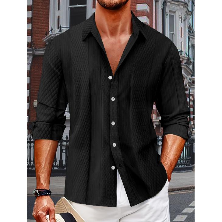 New Work Exercise Fitness Spring Long Sleeve V-Neck Button Men'S Real Pocket Casual Top Polo Shirt Business Shirt