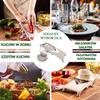 KINGHOFF KH-2006 Mandoline Slicer, Stainless Steel, Adjustable Thickness, Gray, 30x13.5x11.5cm, with Pusher
