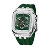 REWARD RD832260M 832260 Men Sport Quartz Watch Waterproof Silicone Band Chronograph Watch Square Case Wrist Watch for Men