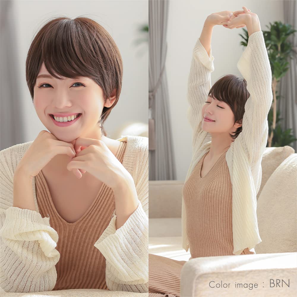 Wig for medical short pajama full for natural artificial heat for for alopecia for one size fits rm001BRN [AQUADOLL] use, hat, wig, wig, women, crown,