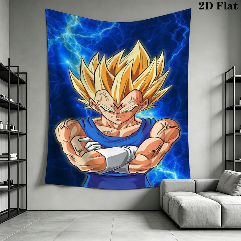 Vegito Wall Tapestry Aesthetic Wall Hanging Printed Fabric Blanket Decorative Tapestries For Bedroom Living Room Home Decor