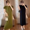 Pregnant mother summer loose large size temperament bubble sleeves thin design sense Korean version of high-end French fashion jumpsuit