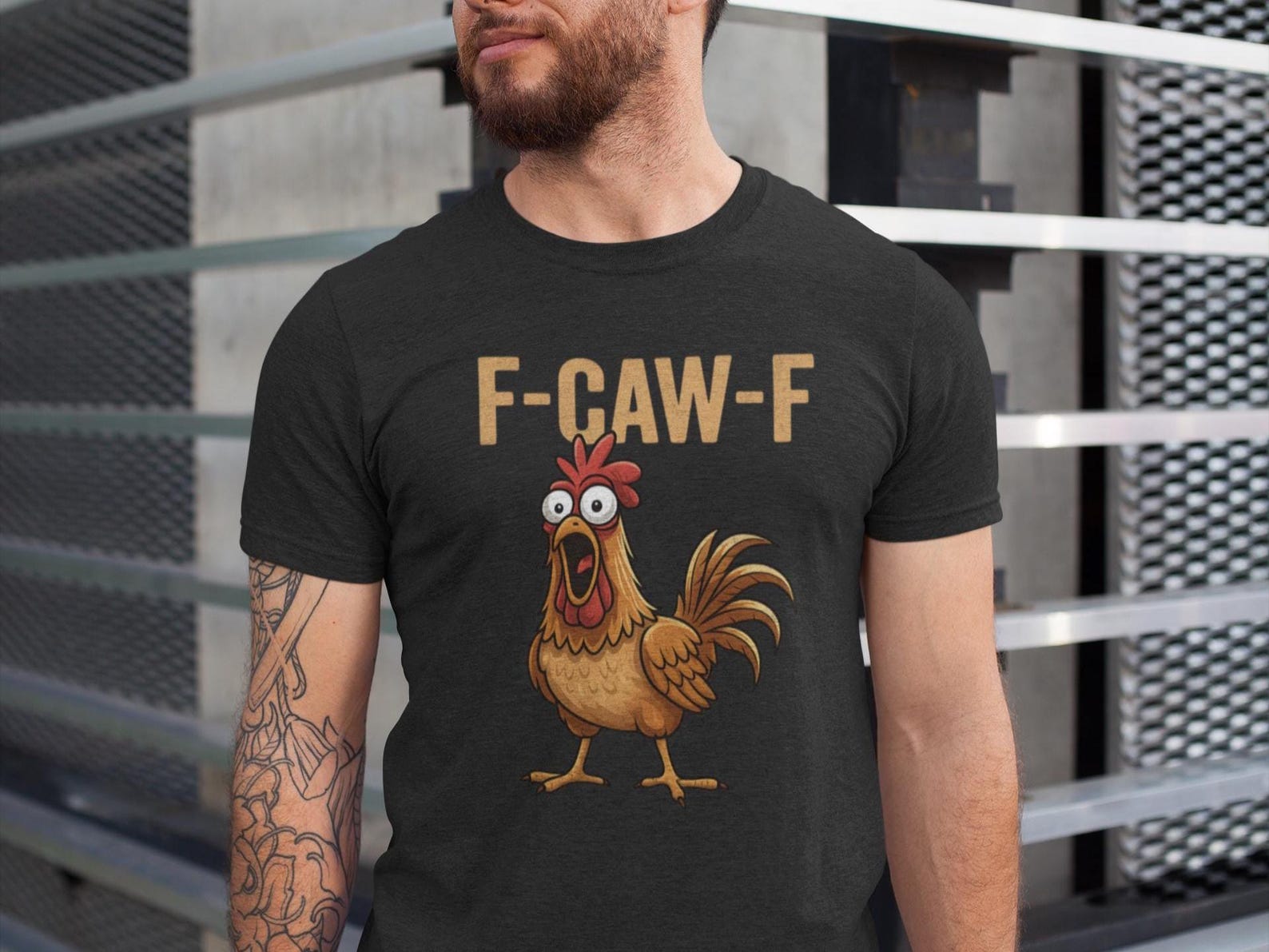 F-Caw-F Shirt, Funny Sassy Raven Rooster Shirt, Gothic Bird Art T Shirt, Funny Crow Shirt, Black Crow Moonlit Raven Shirt, Sassy Raven Gift S