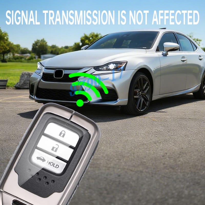 Metall Kohlefaser Auto Schlüsselanhänger Hülle Abdeckung Schlüsselring Für Honda Civic Crv Hrv Accord Ridgeline Insight Clarity Odyssey Pilot