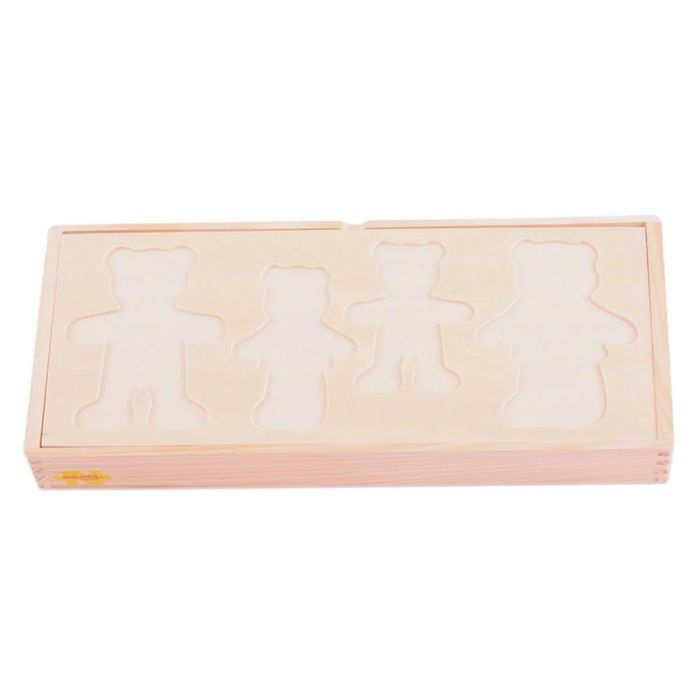 Puzzle d'encastrement - Bigjigs Toys - Famille ours à habiller - 72 pièces - 3 ans - Intérieur