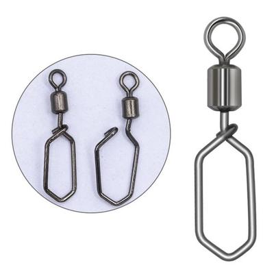 Stainless Steel Bearing Barrel Rolling Swivel Fishing Snap Connector with Pin Heavy Duty Ball