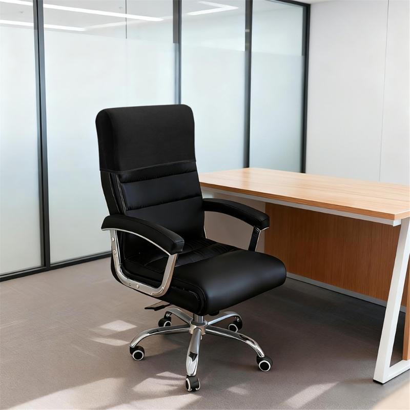 Polyester Headrest Cover For Offices Chairs With Spill Proof Technology Quick Installation And Machine Washable