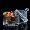 Lid Candy Container Crystal Cleansing Glass Jewelry Box Crystals Degaussing Bowl  Room Decoration