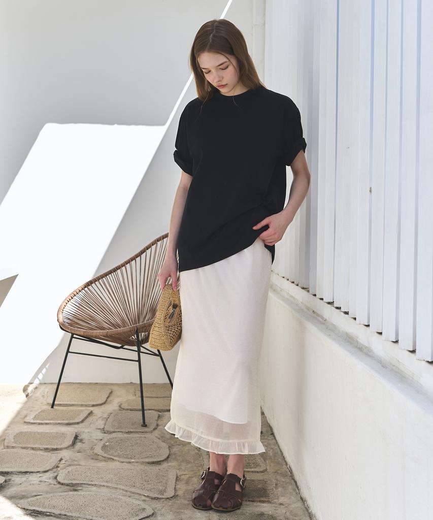 Deuloupisumeon Supima Silket Oversized Short Sleeve T-Shirt [Black]