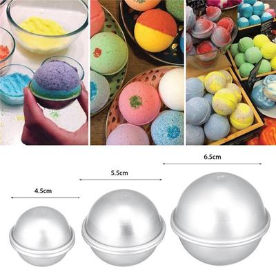 2 Stück 3D Aluminium Kugel Kugel Pfanne Kuchenform Badebombe Form Backen Schokoladenform