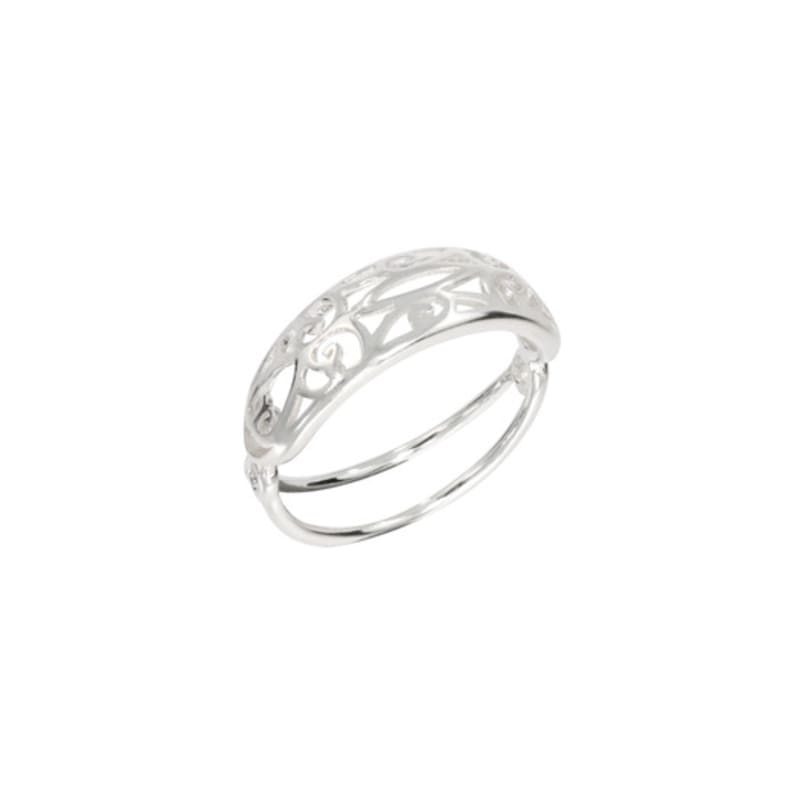 nff [silver925] dual emblem ring-silver