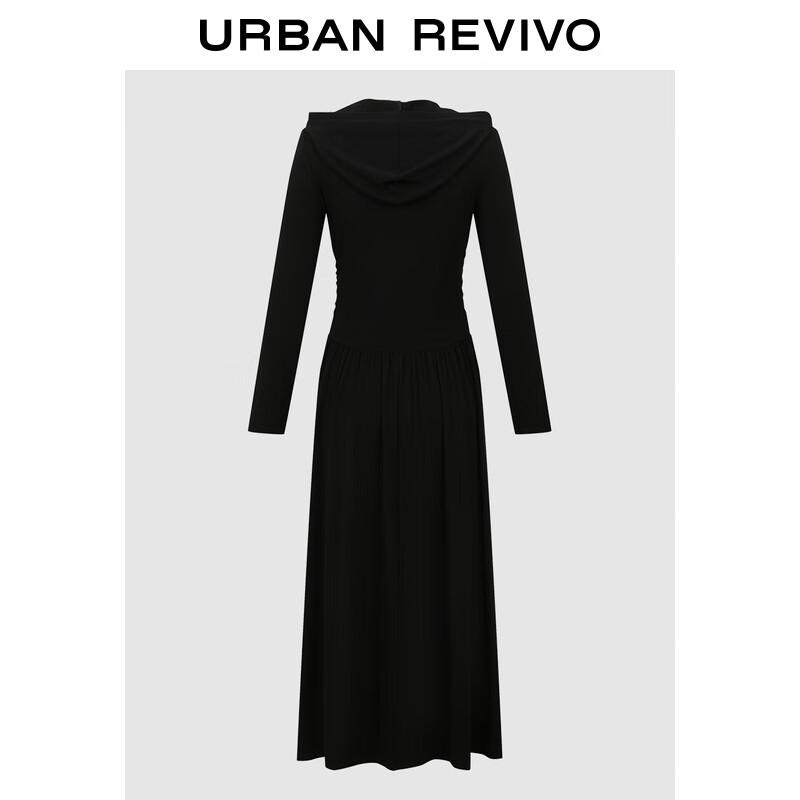 

UR 2025 Autumn Women s Faux Two-Piece Hooded Dress S