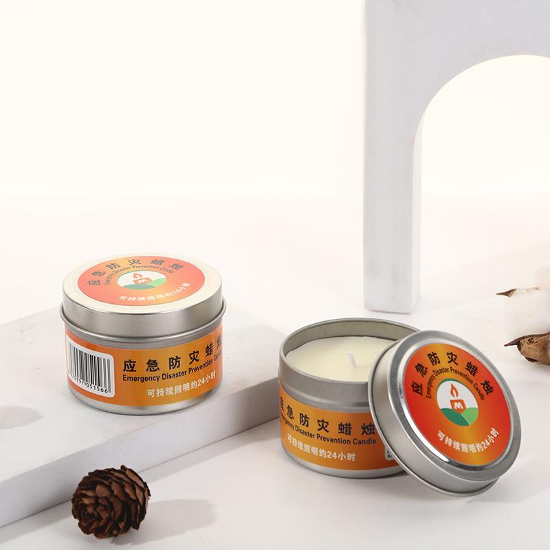 Iron Can Power Outage Emergency Disaster Prevention Candle Household Lighting Outdoor Windproof Candleless Disaster Relief Supplies Accessories