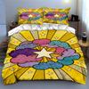 Colorful, Starburst, Clouds. Bedding Duvet Cover Sets Duvet Covers Pillowcases Gifts (1 * Duvet Cover 2 * Pillowcases, Without Duvet Insert)