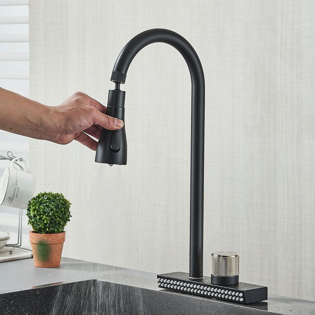 Küchenarmatur Edelstahl Spültischarmatur Einhebelmischer mit 360° Brause