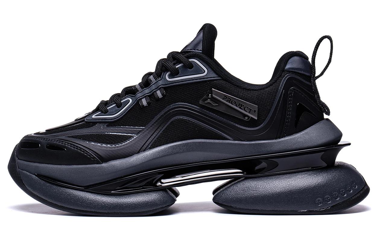 Li Ning Проект* Духовная Пустота Скользкие Устойчивые к истиранию Низкие Повседневные Кроссовки Женские Черные AGLT038-1 37.5