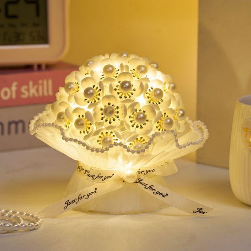 

Rose Flower Bouquet Lamp DIY Handmade Rose Nightlight Material Package Gift For Girlfriend Friend Mother