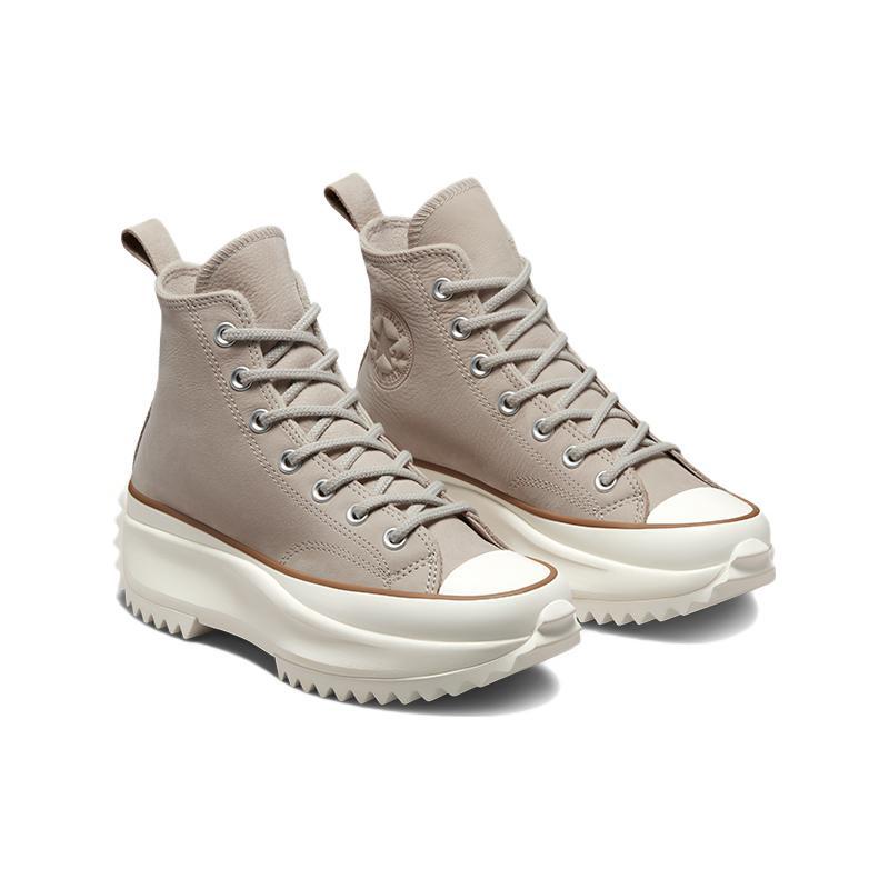 Converse Run Star Hike Trendy Casual Non-Slip and Abrasion Resistant High-Top Board Shoes Unisex Khaki Color