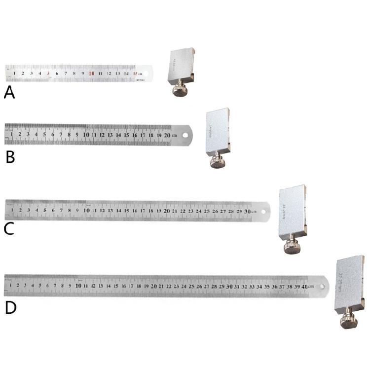 15/20/30/40cm Metal Measuring Marking Gauge with Slide Stop Carpentry Square Woodworking Tool Carpenter Scribing Ruler