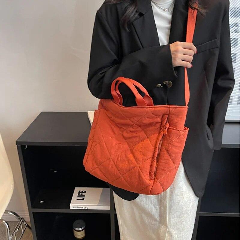 

Нейлоновая сумка через плечо для отдыха, новая минималистичная и универсальная женская сумка, большая вместительная сумка для покупок