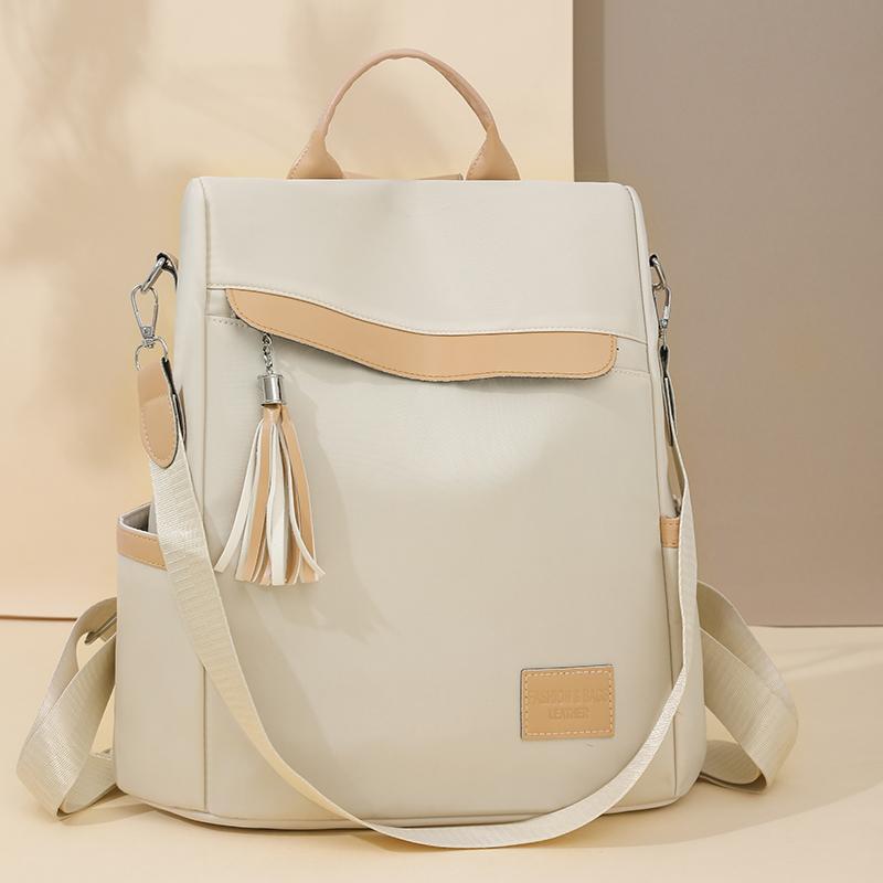 Color Block Backpack Large Capacity Anti-theft Women's Backpack Student Schoolbag