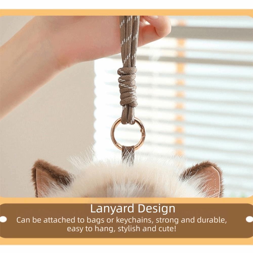 Long Tail Cat Plush Keychain Cute Stuffed Animal Doll Kawaii Ragdoll Cat Stuffed Keychain Gift