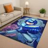 3D Retro Game Rockman Mega Man Living Room Non-Slip Area Rug Soft Carpet for Bedroom Playroom Sofa,Easy Clean Home Decor Doormat