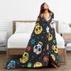 Sugar Skull Mexican Blankets Day of the Dead Horror Halloween Fleece Funny Breathable Throw Blanket for Coverlet All Season