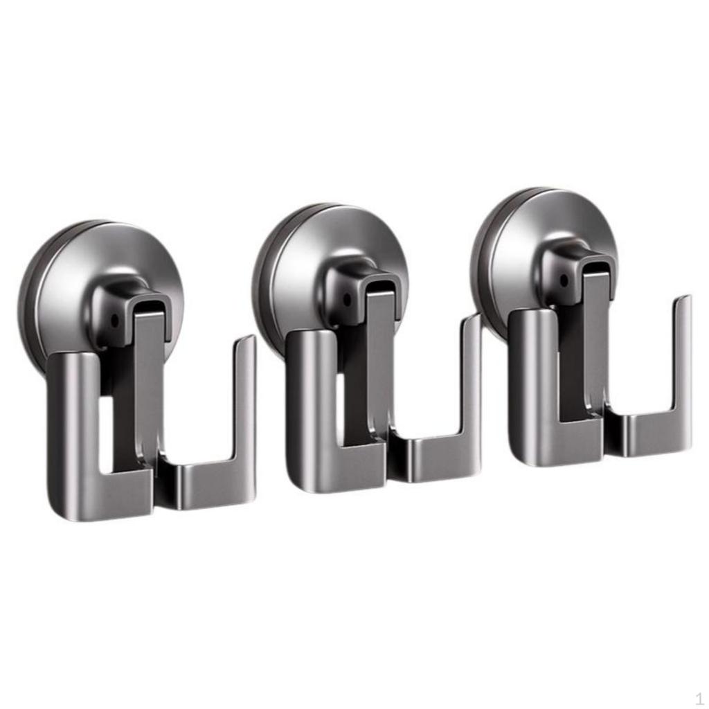 Footwear Rack Suction Holder, Bathroom Organizer, NoDrill Storage Gunmetal Gray 1 Pack