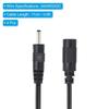 PATIKIL 0.6 feet DC 5.5x2.1mm female - 3.0x1.1mm male power cable 4 pieces wire adapter connector charging cord light fan speaker for table lamp black