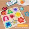 Geometric Shape Puzzle Board For Kids Early Learning Wooden Toy Educational