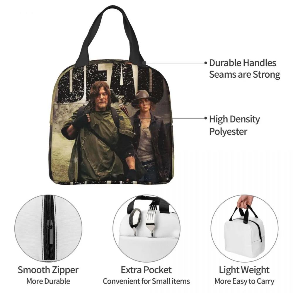 The Walking Dead Movie Insulated Lunch Bag for Women Children Portable Food Boxes Thermal Lunch Box Tote