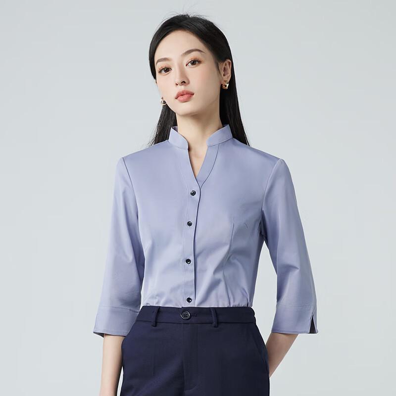 Trolman Women s 3/4 Sleeve Wrinkle-Free Formal Shirt 3XL