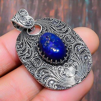 Lapis Lazuli Gemstone Ručně vyrobený 925 Sterling Silver Nádherný šperkový přívěsek