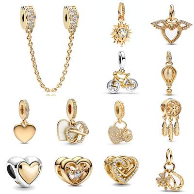 New Genuine Copper Gold-Plated Bee Dream Catcher Pendant Beads, Suitable For European Bracelet Jewelry