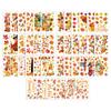 Thanksgiving Window Clings, PVC 6-Sheet Film Set Without Adhesive for Glass and Flexible Seasonal Fall Arrangements