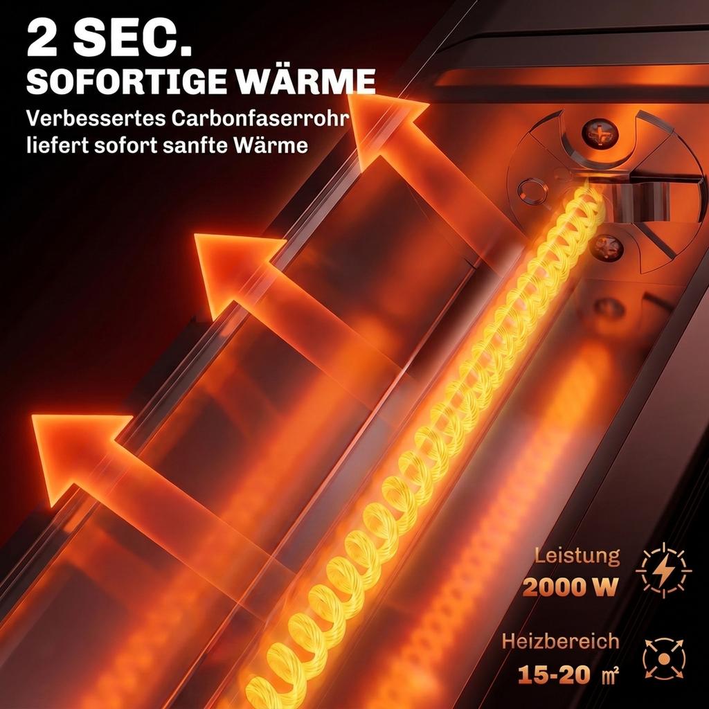 Infrared Heater Hanging 2000W Carbon Fiber Ceiling Heater
