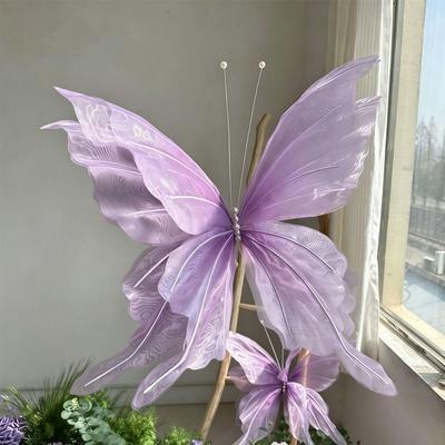 Large Size Simulated Butterfly Giant Size Silk Material Artificial Butterfly Finished Products 3D Design Fake Butterfly