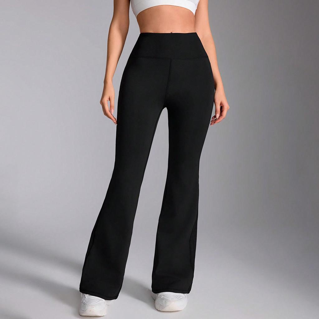 Zhejiang JinEuropean and American Belly and Hip Lift Yoga Pants Women's High Waist Sports Pants Peach Hip Fitness Pants Yoga Trousers Wide Leg Pants