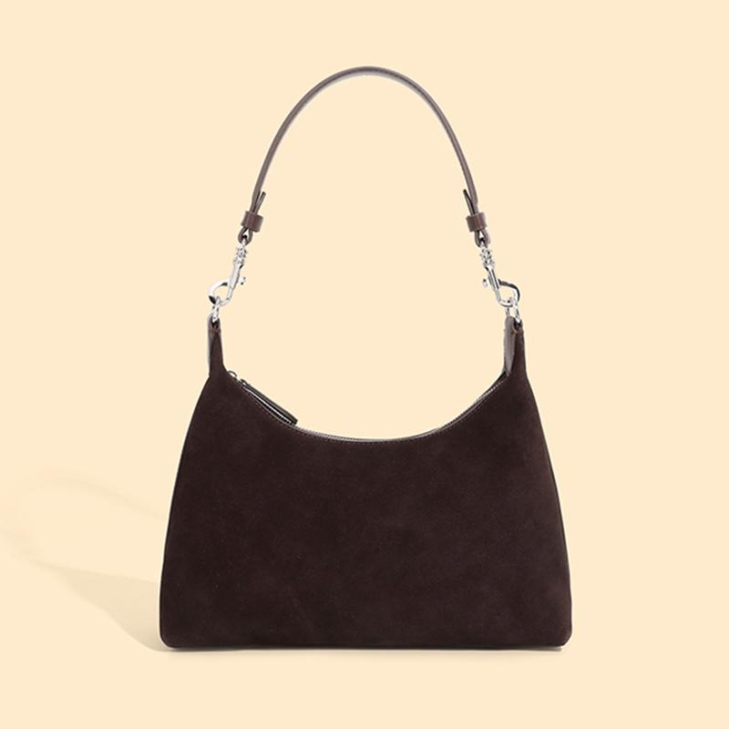Store skuldervesker i ekte skinn til armhuler for kvinner, vinterdesigner, crossbody-vesker for kvinner, håndvesker