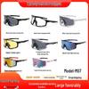 Women's Windproof UV Protection Cycling Sunglasses with Large White Transparent Frame
