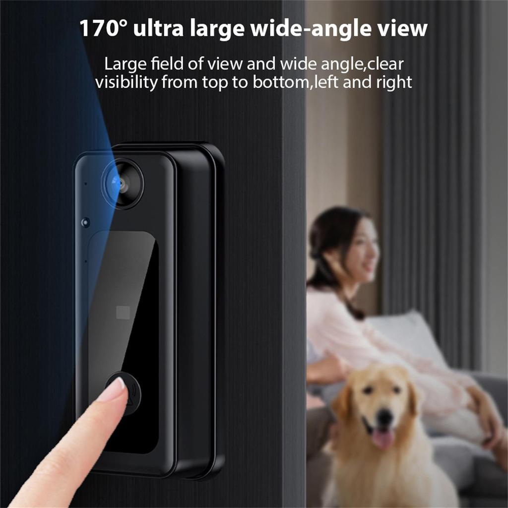 1080P Kabellose Video-Türklingelkamera, 4,3 Zoll Display 170 Weitwinkel Nachtsicht 2-Wege-Gespräch, mit LED-Dunkelszenen-Zusatzlicht, für Heimsecu