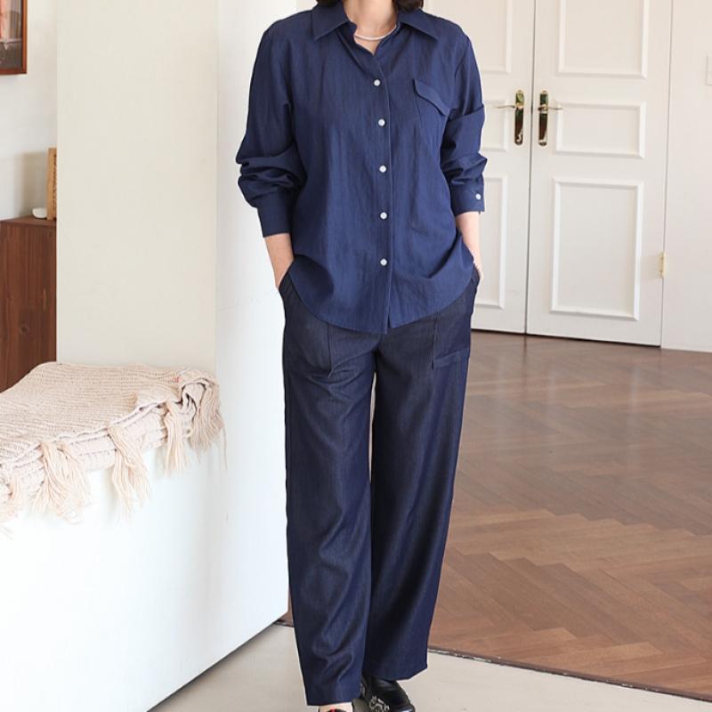 Shiz Madam Loose Fit Denim Shirt T57288