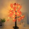LED Maple Leaf Tree Night Light USB&Battery Thanksgiving Halloween Tree Lamp Simulation Landscape Lamp For Garden Holiday Decor