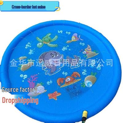 Dolphin Two-Color PVC Outdoor Sprinkler Pool Pad